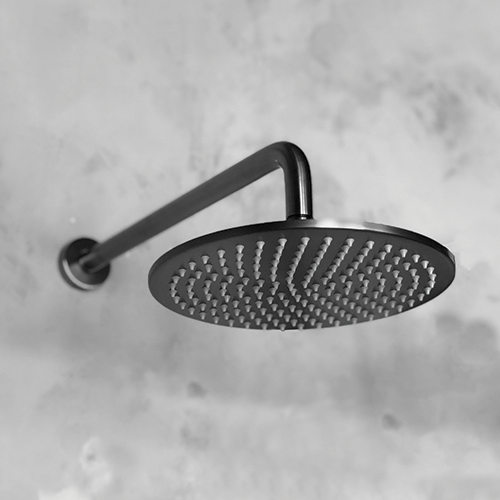 Dana Round Shower Head 250mm Gun Metal Abi Bathrooms And Interiors 5133