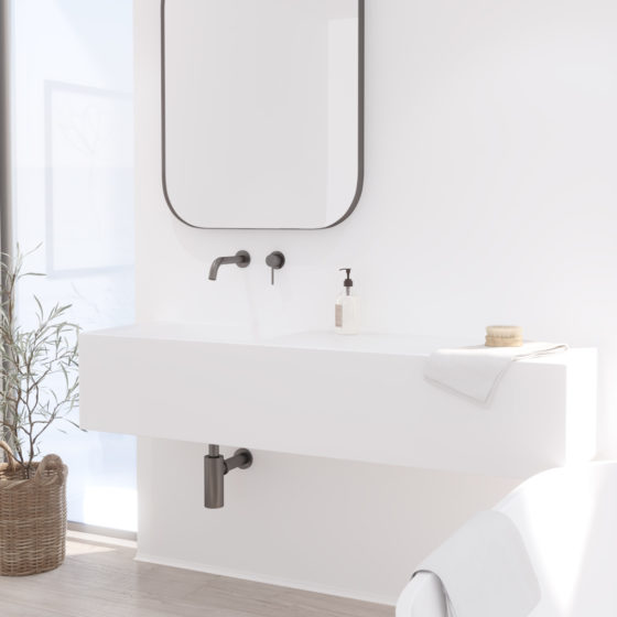 Henderson Wall Mounted Basin 1500mm – Matte White | ABI Interiors