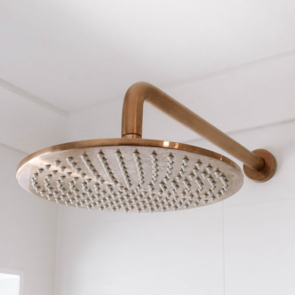 Dana Round Shower Head 250mm Brushed Copper ABI Bathrooms & Interiors