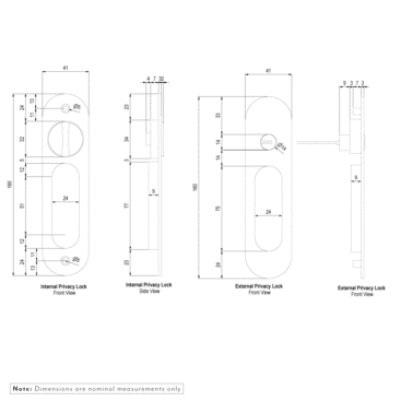 Davis Door Handle - Matte Black | ABI Bathrooms & Interiors