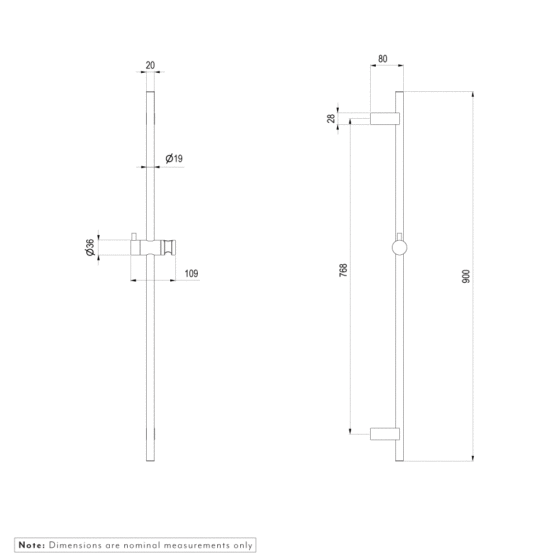 Shower Rails | Buy Bathroom Shower Rails Online | ABI Interiors