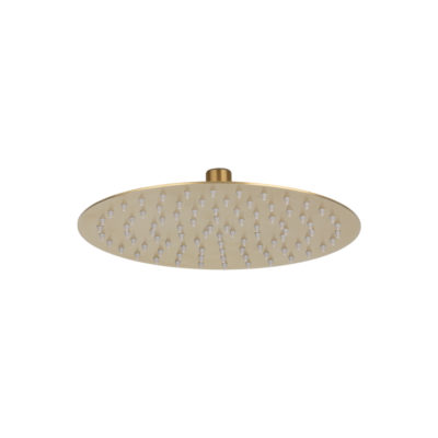 Kingsley Shower Head Round - Brushed Brass | ABI Bathrooms & Interiors